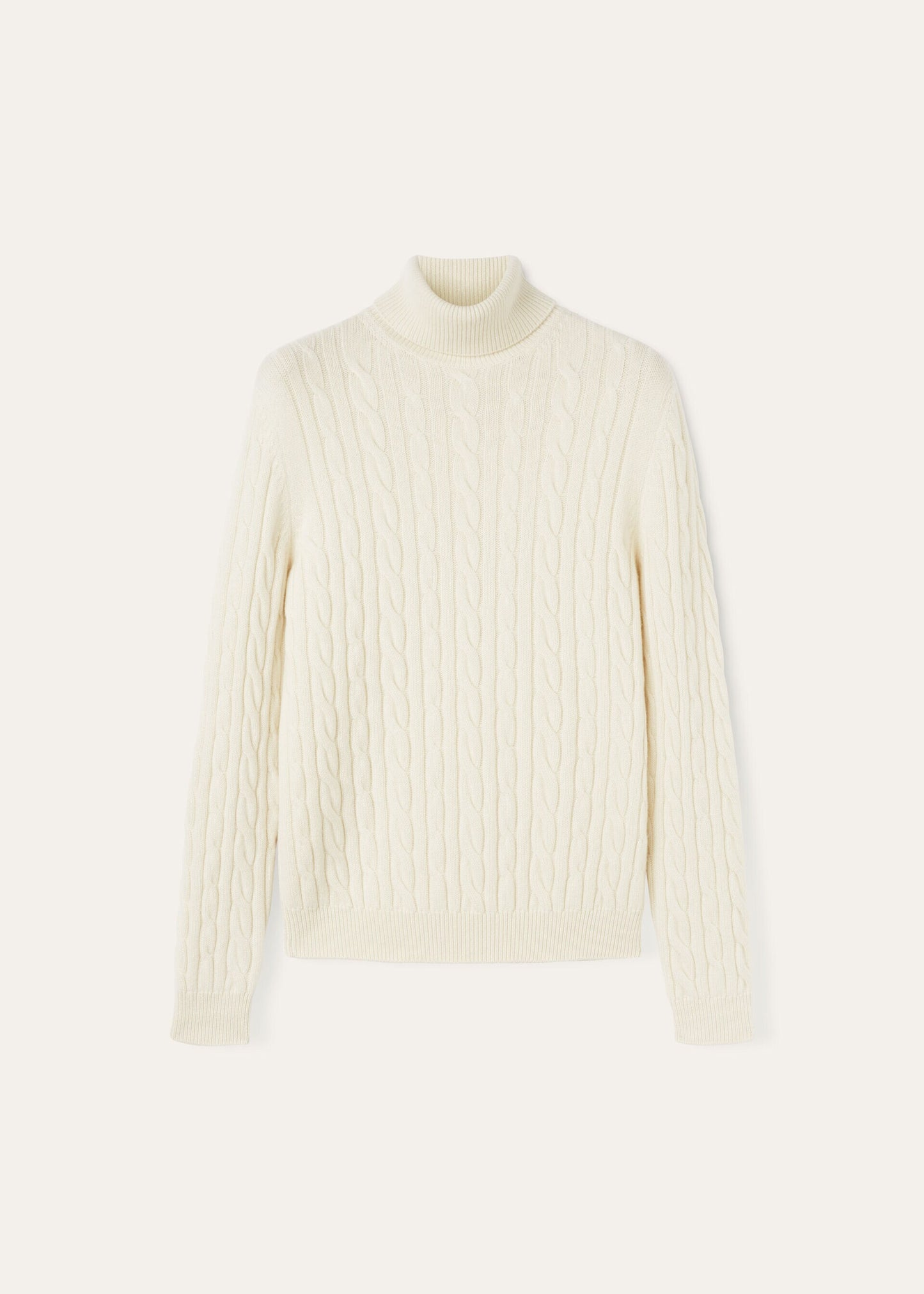 Stehkragenpullover mit Zopfmuster