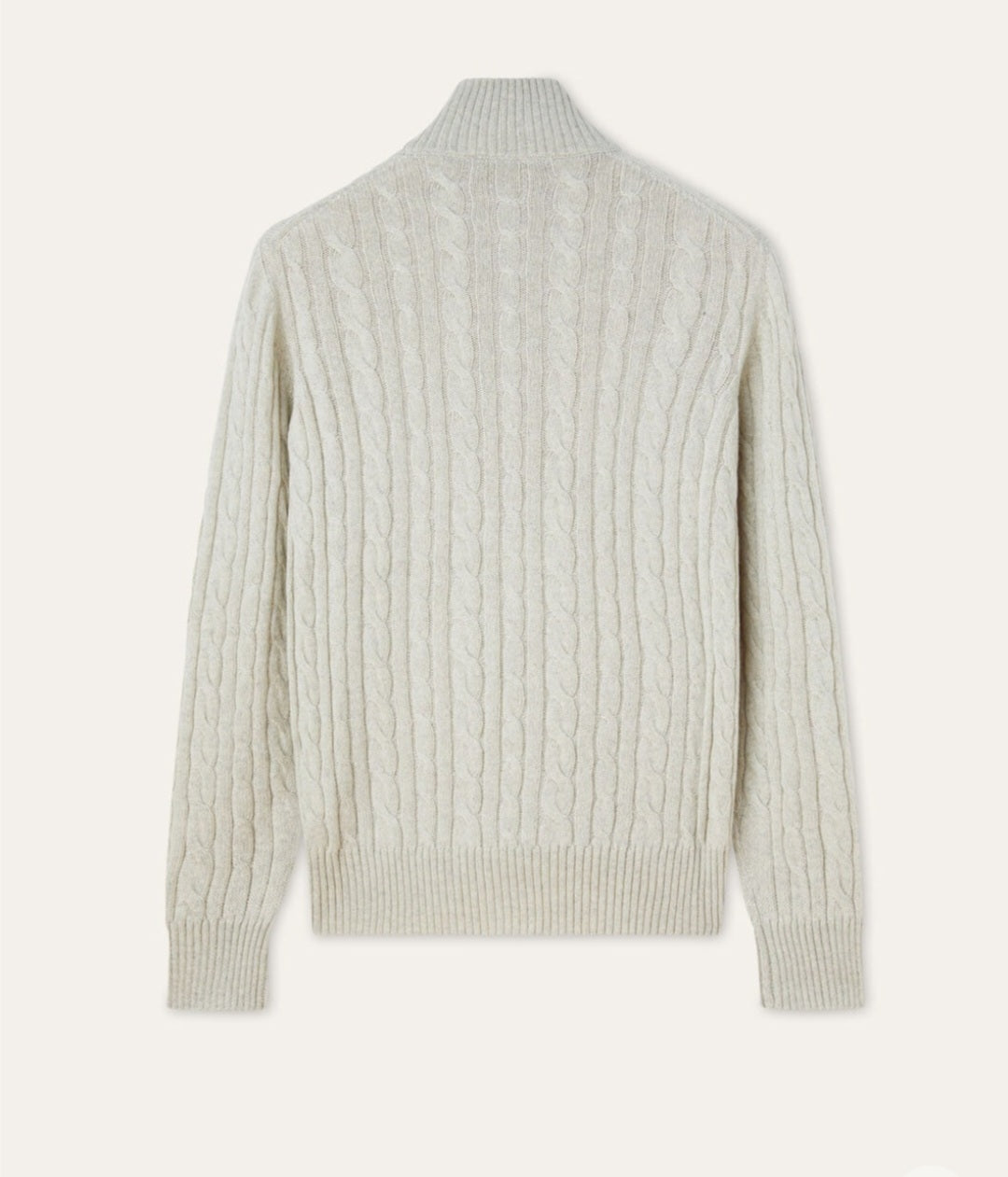 Pullover mit Zopfmuster und Reißverchluss