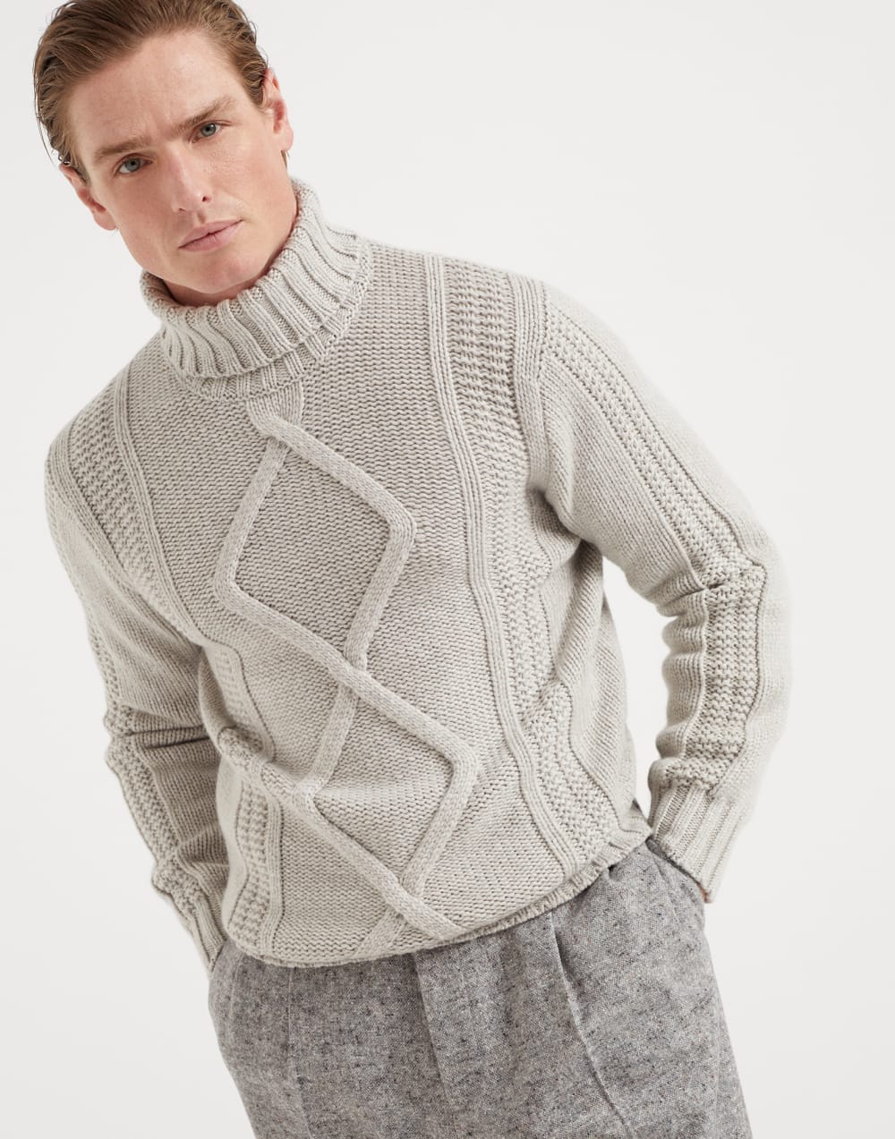 Irish Cable-Rollkragenpullover